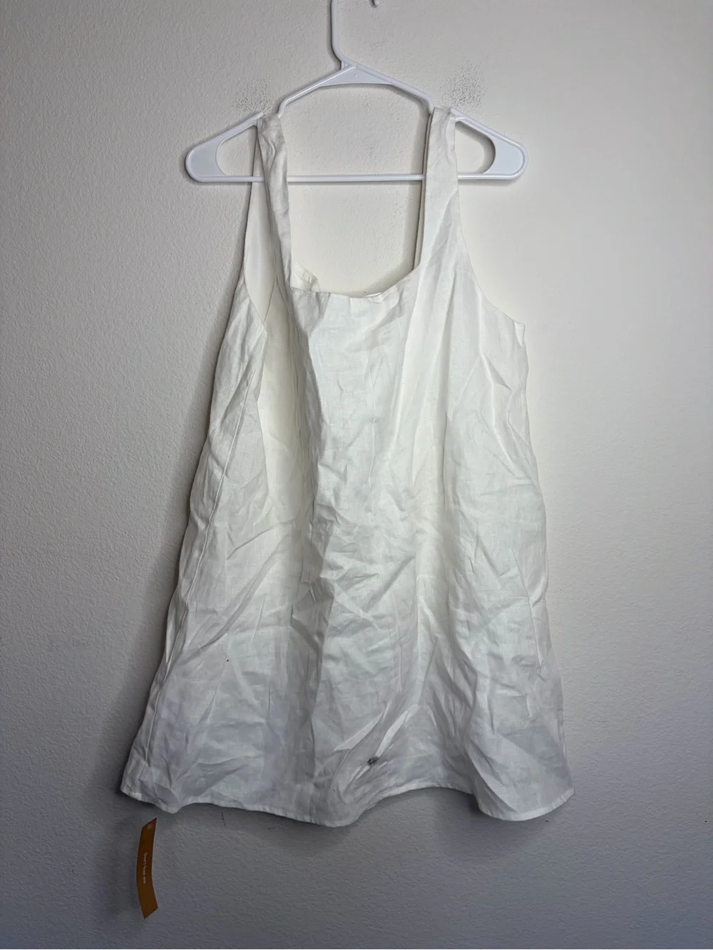 NWT Reformation Cami White Linen Mini Dress